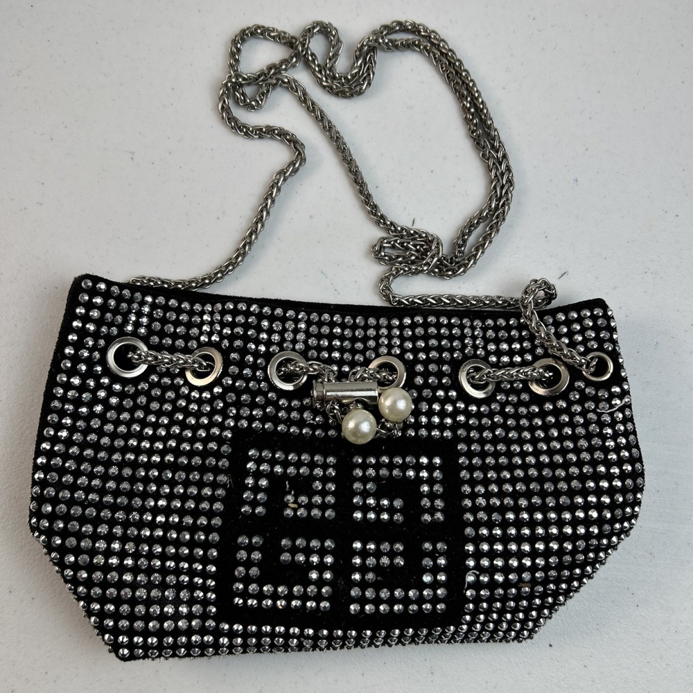 Fashion Diamond Studded Bucket Bag Chain Shoulder‎ Purse Rhinestone